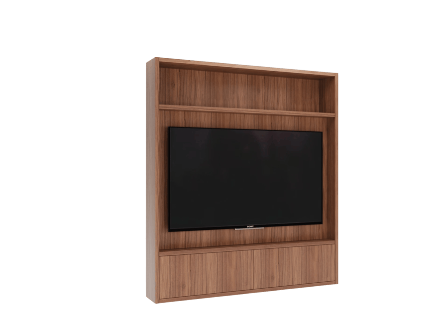Wandig Solo in walnootbruin voor tv 58 - 65 inch
